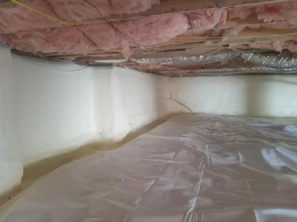 Crawl space encapsulation with closed-cell spray foam for Spray Foam Roofing in Marinette