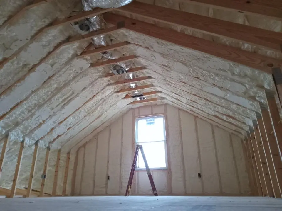 Spray foam roofing application for Crawl Space Insulation project in Marinette
